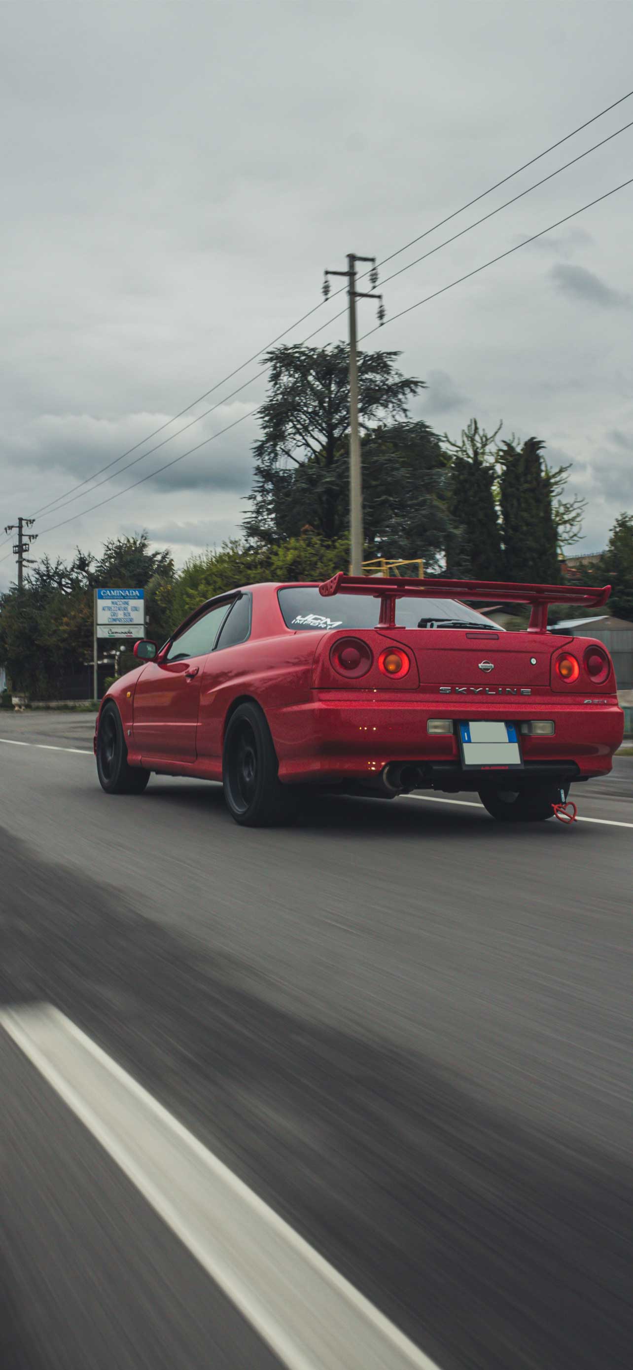 tailend view of nissan skyline 4k jdm car wallpapers for iphone